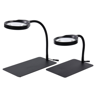 PDOK台式放大镜维修专用桌面高清带台灯152340倍老人阅读修表电子工业手机电路主板焊接工作台芯片雕刻检测