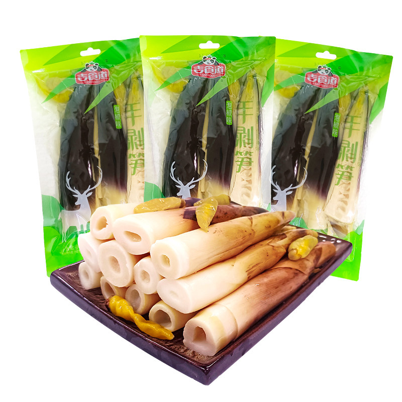 手剥笋开袋即食泡椒味新鲜网红野山椒竹笋尖系列小零食独立小包装
