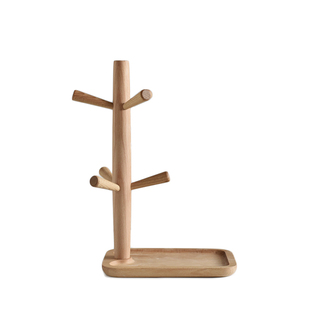 桌面首饰架实木杯架托盘，玄关钥匙收纳挂架挂手表耳环项链收纳盘