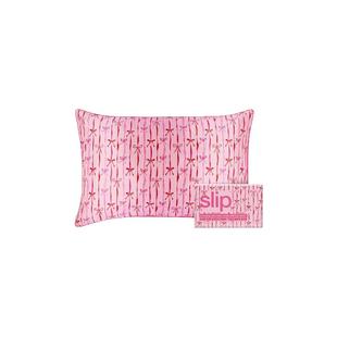 slip QUEEN PILLOWCASE丝绸女王枕套粉色蝴蝶结枕头套REVOLVE新款