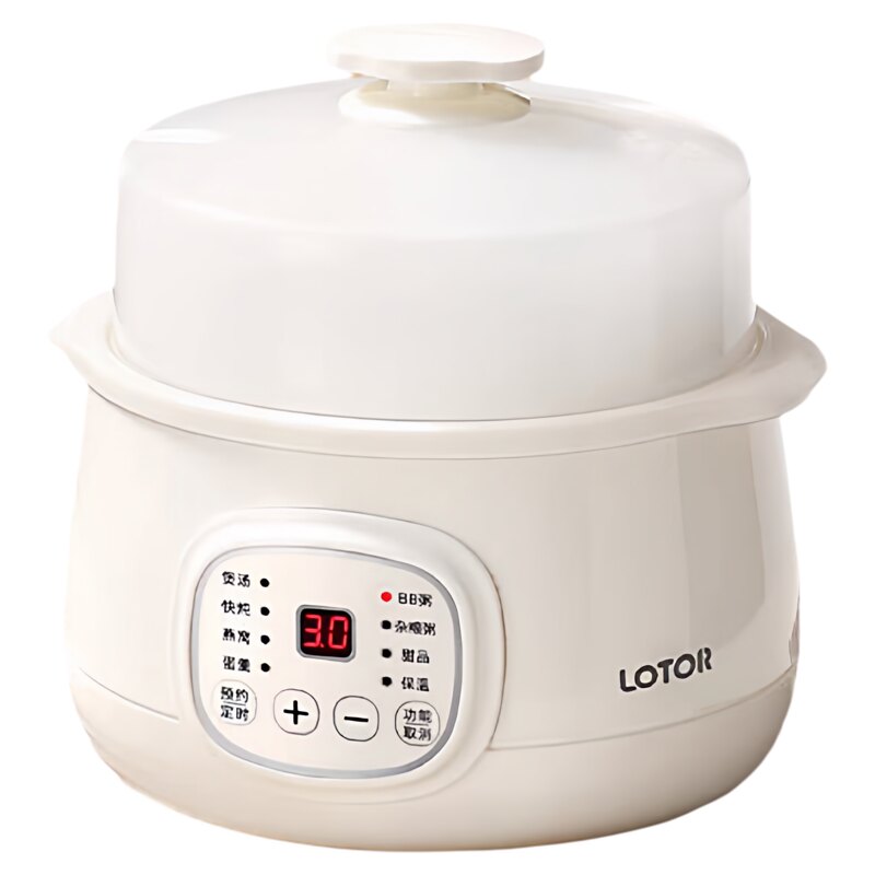 lotor小浣熊1L电炖锅炖罐全自动家用隔水煮粥煲汤煲稀饭电炖盅