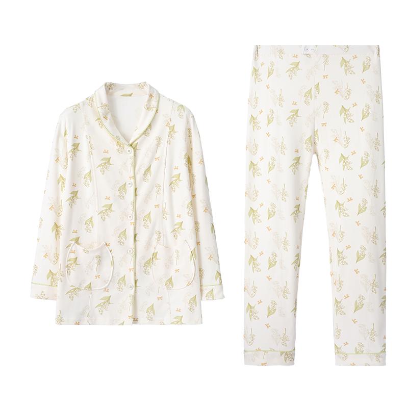 eoodoo月子服春夏舒适产后纯棉孕妇睡衣哺乳怀孕期喂奶母婴家居服