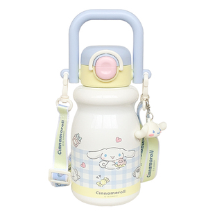 三丽鸥保温杯女生带吸管水杯女新款2025高颜值大容量学生可爱杯子