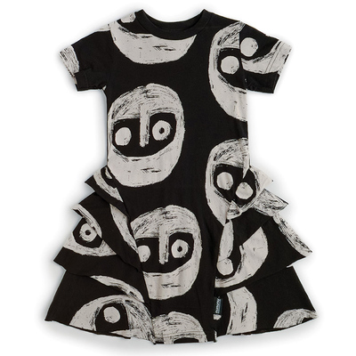 4折 现货 以色列潮牌NUNUNU 儿童女童个性百洋气连衣裙+连体裤