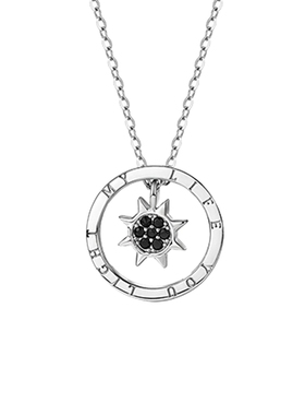 925银日月之恋情侣项链刻字