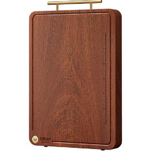 双枪乌檀木砧板防霉抗菌家用整木切菜板实木砧板案板厨房专用刀板