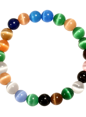 七彩绿色手串流行首饰简约情侣