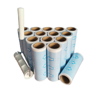 瓷砖地板地毯粘毛滚筒粘毛纸沾毛纸替换装不残胶粘毛滚大号16厘米