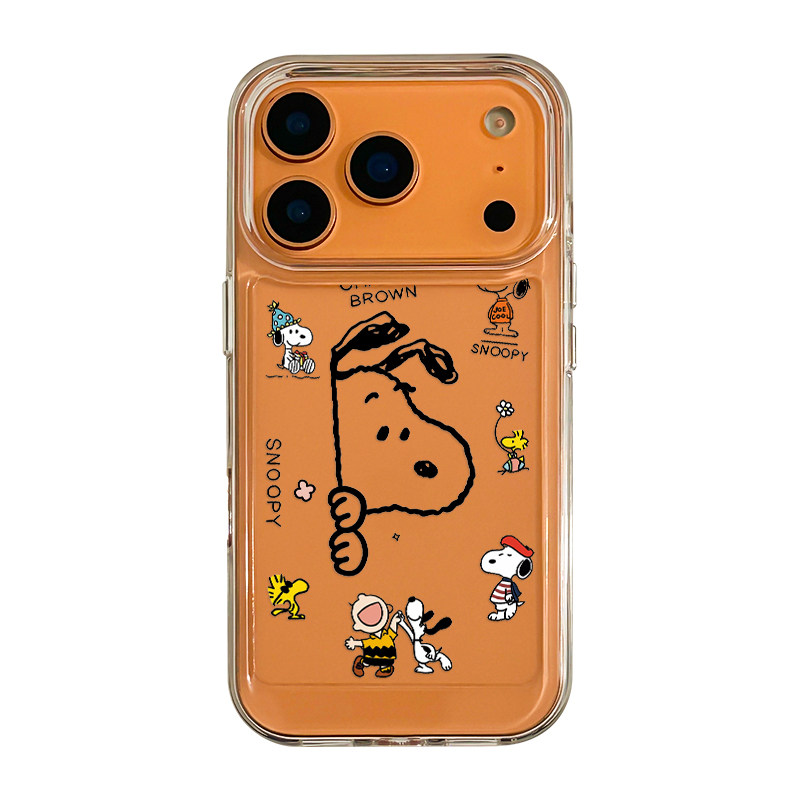 适用iPhone18promax手机壳新款苹果17超火16探头史努比14pro高级感14透明plus镜头全包13独特15