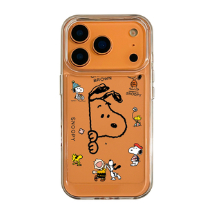 适用iPhone17promax手机壳新款苹果16超火15探头史努比14pro高级感14透明plus镜头全包13独特12超好看Air外壳