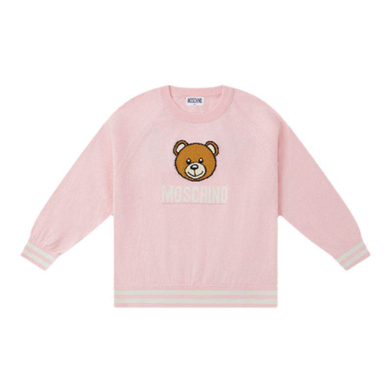 【低至5折】Moschino/莫斯奇诺  儿童徽标泰迪熊印花套头针织衫