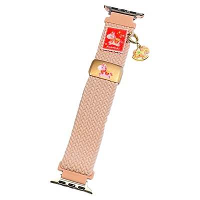 适用于iwatch苹果手表表带s10新年红s11马年se高级s9秋冬季s8男女款series尼龙ultra3编织JY磁吸运动智能腕带