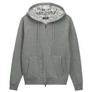 Ed Hardy埃德哈迪冬季新款男士修身针织衫开衫连帽拉链卫衣