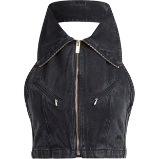 Adidas/阿迪达斯正品三叶草女士运动修身翻领马甲背心IT7270