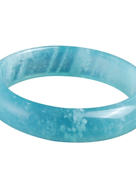 民族风女岫玉天青冻手镯