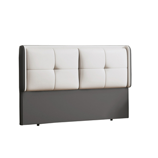 床头软包靠背一体落地单买2025新款简约现代真皮实木超薄单独背板