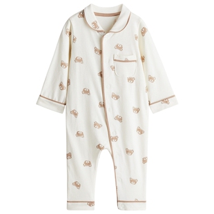 HM冬季童装男婴女婴棉质汗布连体睡衣1303259