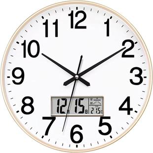 钟表挂钟客厅2025新款挂墙创意时钟挂表现代家用静音电子大石英钟