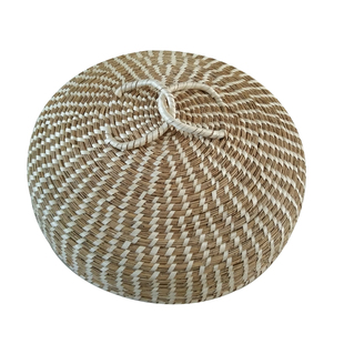 家用高拱手工芦苇草编六七八印铁锅蒸锅柴锅火锅灶台鱼锅盖草帽盖