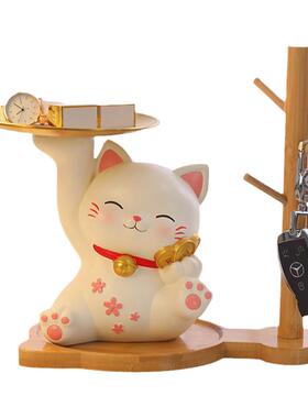 2026新款招财猫托盘酒店前台入门