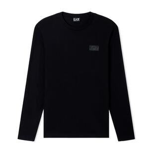 EMPORIO ARMANI/阿玛尼EA7/春季新款男士纯棉圆领长袖运动T恤官方