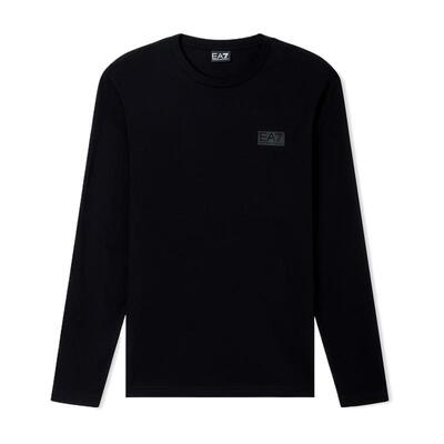 EA7/阿玛尼男士纯棉圆领长袖T恤