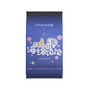 朵薇黄子韬卫生巾435mm超长夜用姨妈巾加大尾翼官方旗舰店正品