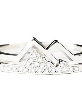 米笙男女纯银时尚戒指镶嵌宝石