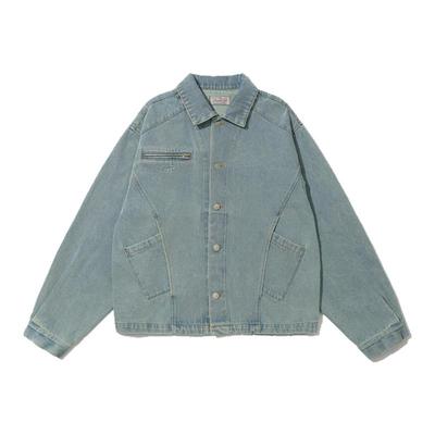 TIRES浅水洗蓝复古牛仔衣夹克