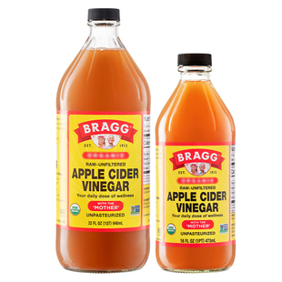 美国进口BRAGG浓缩原浆苹果醋0无糖生酮饮料饮品低卡发酵食醋柠檬