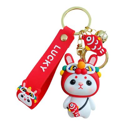醒狮呆萌兔柴犬汽车钥匙扣挂件
