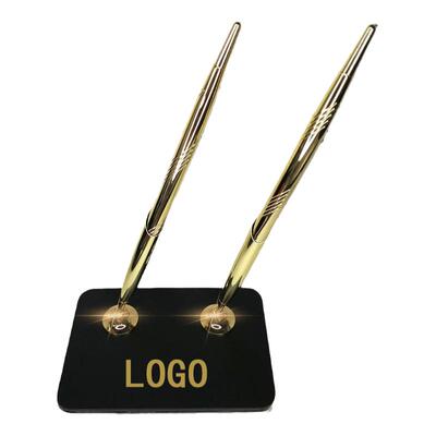 两支装签约笔签名笔固定底座台笔