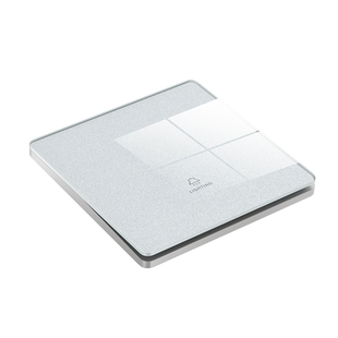 国际电工超薄玻璃开关插座面板雪白奶油风家用86型墙壁一开五5孔