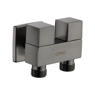 全铜一进二出三通角阀家用一分二洗衣机龙头双出双控分水阀门开关