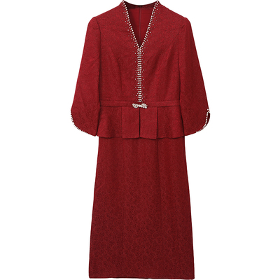 高端品牌喜婆婆婚宴装订婚礼服裙