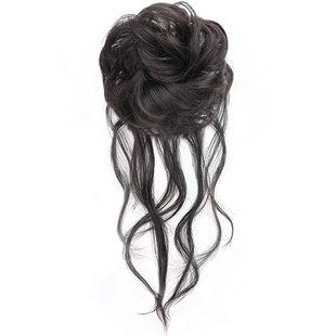 龙须丸子头假发发圈仿真发抽丝花苞头自然蓬松盘发神器假发包发髻