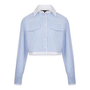 ANN ANDELMAN 2025春夏女士假两件条纹短衬衫银泰百货精品 301286