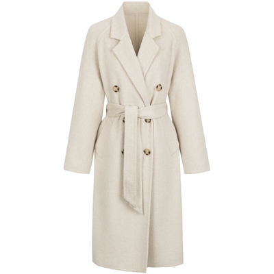 真丝骆驼绒羊毛大衣衣香丽影