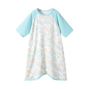 贝肽斯[胎脂皮]婴儿睡衣春夏季宝宝睡裙空调服防踢被睡袍薄款睡袋