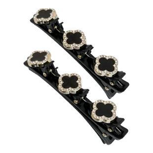 2026年网红新款珍珠水钻懒人编发神器洋气碎发发夹刘海夹侧边发卡