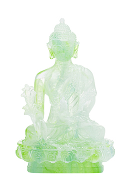 古法琉璃药师佛像茶室供奉摆件