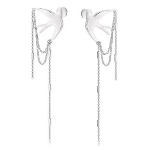 洞天TONETALE飞鸟耳饰珐琅流苏小众高级设计独特中式耳环女流苏