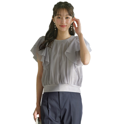 any SiS可洗时尚温柔气质荷叶边蕾丝上衣女ONWARD