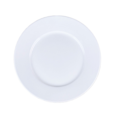 纯白陶瓷圆形平盘家商用西餐牛排