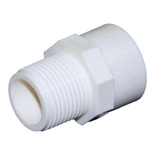 中财管道PVC-U饮水管材配件给水管材件外螺纹束节塑料外螺纹直通