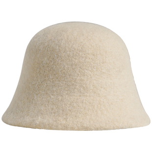 疯帽子 韩版绒感羊毛渔夫帽子女 秘鲁进口羊驼毛盆帽秋冬新款