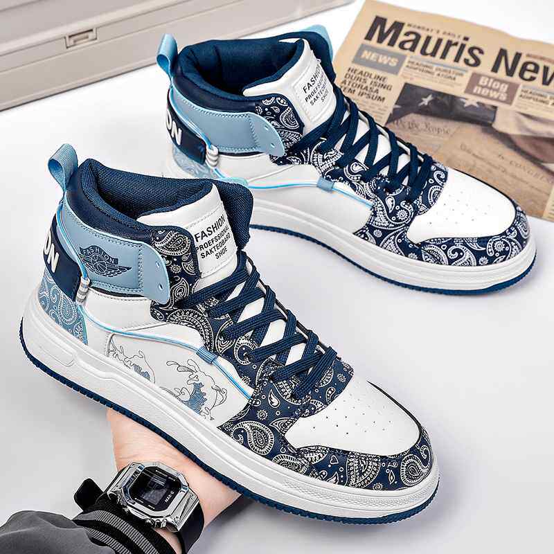 大码45码46男士高帮鞋男47秋季男款48鞋子男鞋2025款新款冬季板鞋