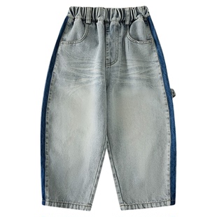 男童牛仔裤2026春装新款春秋款儿童长裤韩版宽松舒适炸街洋气时髦