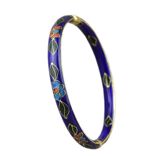 老北京景泰蓝手镯女细款闭口手环中国风复古风送闺蜜朋友生日礼物