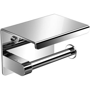 卫生间卷纸架加厚304不锈钢壁挂式厕纸盒厕所擦手纸置物架纸巾架